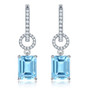 natural gemstone dangle earrings in rhodium over sterling silver