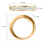 full view of white topaz two ring bridal set in 18k yellow gold over sterling silver