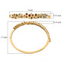 bezel set multi color tourmaline and white zircon bangle bracelet in 18k yellow gold over sterling silver shown for size comparison