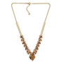 full view of multi color tourmaline statement necklace in 18k yellow gold over sterling silver