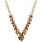 multi color tourmaline statement necklace in 18k yellow gold over sterling silver