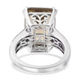 full view of turkizite and diamond ring in solid 950 platinum