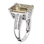 side view of turkizite and diamond ring in solid 950 platinum