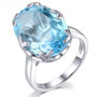 sky blue topaz solitaire ring in rhodium over sterling silver