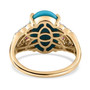 sleeping beauty turquoise rubellite and diamond ring in solid 10k yellow gold