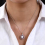 Australian-opal-rhodolite-moissanite-halo-sterling-silver-pendant-necklace-model-GGS5206