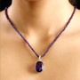 Amethyst-zircon-rondelle-beaded-sterling-silver-necklace-model-GGS5216