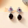 Smoky-quartz-multi-gem-earrings-live-GGS1551