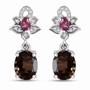Smoky-quartz-multi-gem-earrings-stock-GGS1551