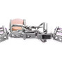 close up of pink opal and rose de france amethyst tennis bracelet in rhodium over sterling silver
