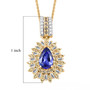 tanzanite yellow sapphire and diamond pendant necklace in 18k yellow gold over sterling silver shown for size comparison