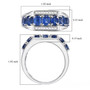 kyanite and white zircon gents ring in rhodium over sterling silver shown for size comparison