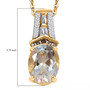 rainbow moonstone champagne and white diamond pendant necklace in 18k yellow gold over sterling silver shown for size comparison