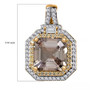 turkizite yellow and white diamond pendant necklace in 14k yellow gold shown for size comparison