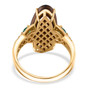 boulder opal triplet colombian emerald and diamond ring in 14k yellow gold