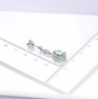 prasiolite dangle earrings in rhodium over sterling silver