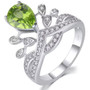 sky blue topaz and white zircon crown ring in rhodium over sterling silver