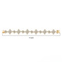 clasp detail of turkizite and white zircon tennis bracelet in 18k yellow gold over sterling silver