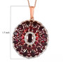 anthill garnet and white zircon pendant necklace in 18k rose gold over sterling silver shown for size comparison