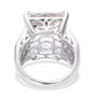 back view of white topaz ring in rhodium over sterling silver