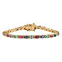 Sapphire-emerald-rubellite-oval-yg-sterling-silver-tennis-bracelet-stock-GGS5254