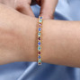Sapphire-emerald-rubellite-oval-yg-sterling-silver-tennis-bracelet-model-GGS5254