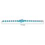 turquoise and moissanite bracelet in rhodium over sterling silver shown for size comparison