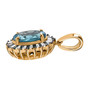blue apatite blue and white diamond pendant necklace in 10k yellow gold side