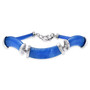 blue jade bracelet in rhodium over sterling silver