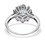 back view of mercury mist topaz and white zircon halo ring in rhodium over sterling silver