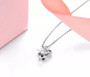full view of chrome diopside deer pendant necklace in rhodium over sterling silver