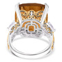 full view of citrine and white topaz ring in 18k yellow gold and rhodium over sterling silver