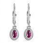 ruby (ff) and sapphire jewelry set in black and white rhodium over sterling silver