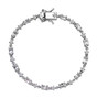 rainbow moonstone and moissanite star tennis bracelet in rhodium over sterling silver
