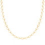 heart link necklace in 18k yellow gold over sterling silver