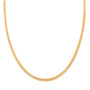 6mm herringbone chain necklace in 18k yellow gold over sterling silver
