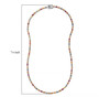 multi sapphire and zircon tennis necklace in rhodium over sterling silver shown for size comparison
