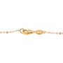 clasp detail of 10k yellow gold and 10k white gold butterfly station necklace