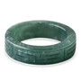 front view of guatemalan jadeite 7mm carved solid band ring