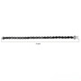 black jade tennis bracelet in rhodium over sterling silver shown for size comparison