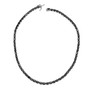 full view of black jade tennis necklace in rhodium over sterling silver