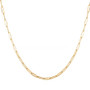 close up of 3mm paperclip chain necklace in 14k yellow gold