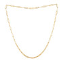 full view of 3mm paperclip chain necklace in 14k yellow gold