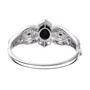 back view of black spinel bangle bracelet in 18k yellow gold and rhodium over sterling silver