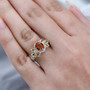 madeira citrine citrine and zircon ring in rhodium over sterling silver worn on a hand