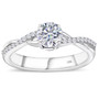 diamond engagement ring in 18k white gold