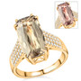 turkizite and diamond solitaire ring in 18k yellow gold