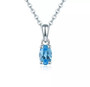 citrine 6x4mm oval solitaire necklace in rhodium over sterling silver