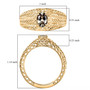 turkizite diaspore latticework gents ring in solid 10k yellow gold shown for size comparison