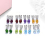 natural chrome diopside 5mm round stud earrings in rhodium over 925 sterling silver